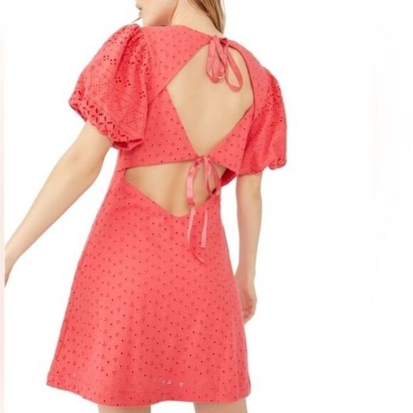 Free People Apricot Rose Mini Dress New! - Picture 1 of 11